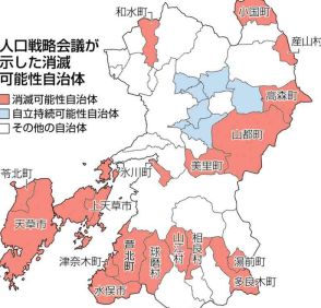 「消滅可能性自治体」県南に集中…10年前と構図変わらず　県、工業団地整備や振興策で格差解消めざす