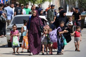ガザ南端ラファからの避難者、３週間で１００万人　国連発表