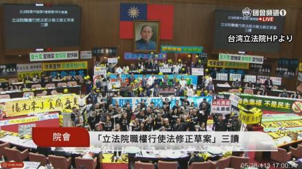 台湾で野党主導の「議会改革法案」が一部可決　与党や市民団体は猛反発　頼清徳政権への影響も懸念