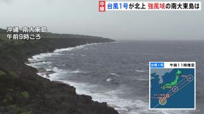 “強い勢力”台風1号 沖縄・南大東島に接近中　最大瞬間風速35メートル予想　31日には関東に近づくおそれ