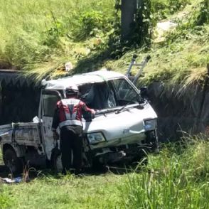 岡山市でトラックが約２５メートル下の田んぼに転落　運転していた自営業男性（５１）死亡【岡山】