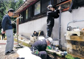 宅内配管工事が本格化　輪島、被災地外から業者　増額分は県が負担