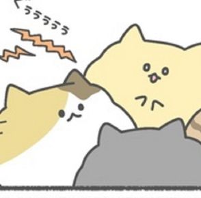 【ネコ漫画】「ご飯くれるの？」エビフライみたいな変わったネコちゃんだけど、仲間にご飯をあげたらみんな仲良しに「癒やされる」と話題の漫画について作者に聞く