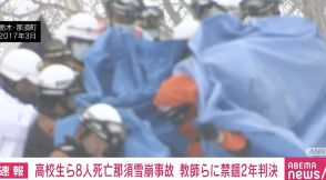 高校生ら8人死亡の雪崩事故 教諭らに禁錮2年の判決 栃木・那須