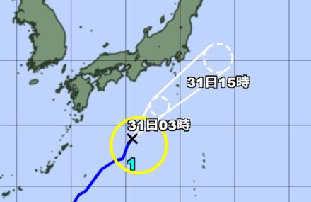 31日朝、関東で警報級の大雨の恐れ　台風１号、勢力弱まり温帯低気圧へ