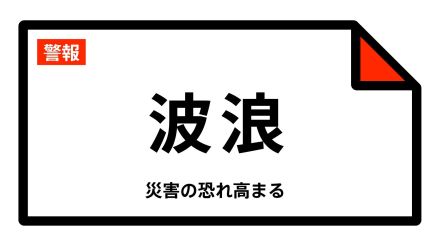 【波浪警報】東京都・八丈町、青ヶ島村に発表