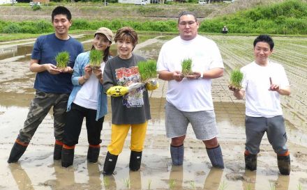 小林幸子　豊作と豊昇龍の横綱昇進に期待　ブランド米「越後情話」田植え