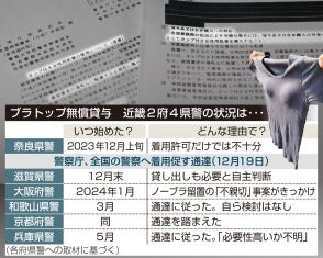 「ノーブラ」取り調べ耐えられぬ　近畿2府4県の警察全て「ブラトップ」無償貸与が実現　識者「人権保障、前進」