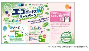 東京メトロと東京都交通局、エコボーナス Wキャンペーン