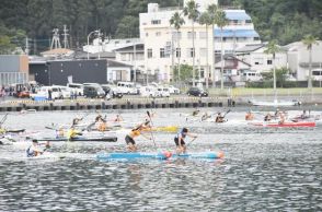 自然を楽しみシーカヤック　日南市南郷町 　大会に９１人出場