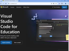 Microsoft、「VS Code」ベースの無料コンピュータサイエンス教育環境を公開
