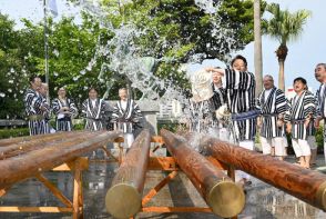 博多祇園山笠の神事「棒洗い」始まる　期間中の無事故を祈願