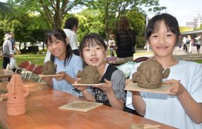 埴輪作りや鎧兜着用　茨城・水戸で歴史館まつり　2日まで