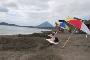 開聞岳を望む砂むし温泉「砂湯里」が10月再開　鹿児島・指宿