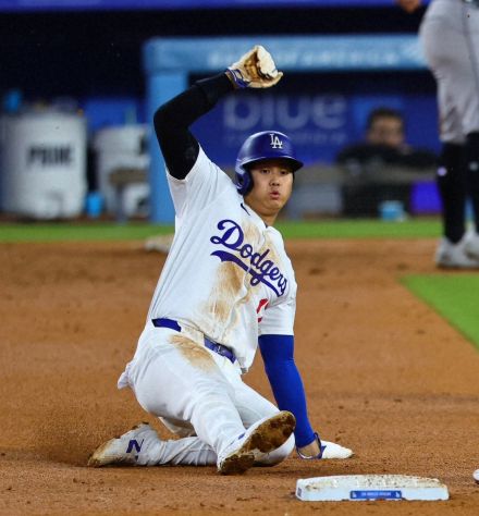 大谷翔平　メジャー通算100盗塁　イチロー、松井稼頭央に次ぐ日本選手3人目　2位・松井まであと2