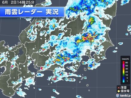 東京都心でも雨降り始める　関東は今夜にかけてゲリラ雷雨に注意