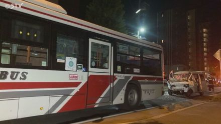 【 速報】路線バスと軽乗用車が衝突　50代男性が意識不明 乗客含む5人搬送 札幌市・白石区