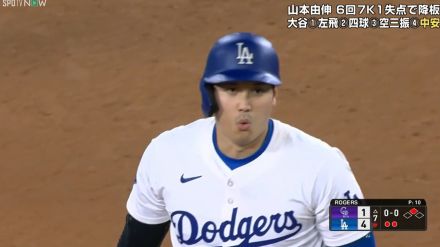 大谷翔平、100％の猛ダッシュ！盗塁＆一塁からタッチアップの“激走祭り”に球場のファンから大歓声の嵐「ナイスラン！」