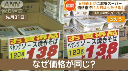 値上げの6月　激安スーパーは事前仕入れでカップ麺据え置き　でも「もうギリギリ」