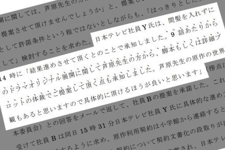 『セクシー田中さん』小学館調査報告書　日本テレビとの契約時のやりとり詳報「脚本もしくは詳細プロットの体裁で」