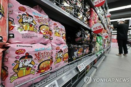 海外で人気沸騰の韓国即席麺　輸出額が2か月連続で1億ドル超え