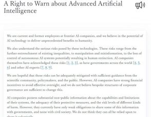 OpenAIの現・元従業員ら、AIシステム構築の無謀さと秘密主義を告発