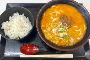 うどんでいただく担々麺の味は？　東関道「酒々井PA」のうどんメニューを実食