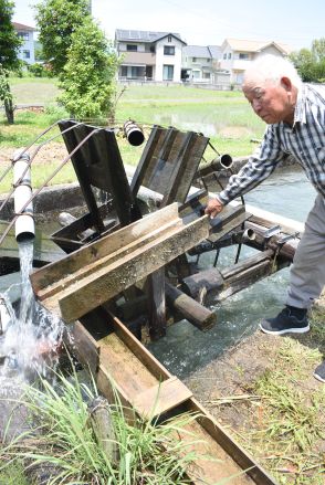 「水揚げ水車」回り始め　二十四節気の「芒種」　伝統を大切に守っていく／岡山・津山市