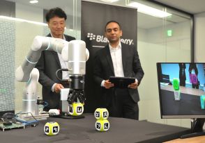 ブラックベリー・ジャパンが最新ソフトウエアをデモ　ロボットアームと組み、精度をアピール