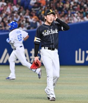 中21日で緊急登板のソフトバンク石川柊太、中日ビシエドに痛恨の〝先頭打者本塁打〟　先発の東浜巨が打球を受け、早期降板