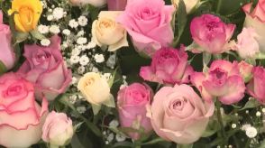 「父の日」にはバラを　知事に花束贈り生産者がＰＲ　「さらなる消費につなげたい」　福岡県