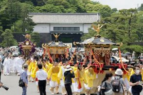 都心で500人の王朝行列、優雅な歴史絵巻　日枝神社山王祭の神幸祭