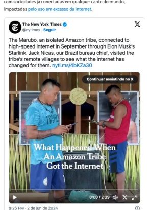 《ブラジル》＝ネットがアマゾン先住民に悪影響＝伝統への関心減退や性的行動変化も
