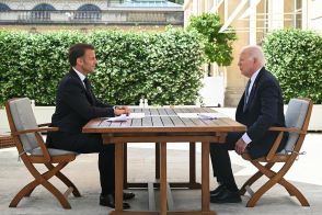 ウクライナ、ガザで協力確認　米仏大統領が会談