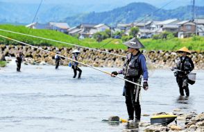 「やっとこの季節きた」…福井県内でアユ釣り解禁、初日の釣果は？ 今シーズンからリールやルアーOK