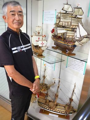 身近な材料で「精巧帆船模型」ホムセンで調達＆加工、手作り７カ月　岐阜・多治見市で展示