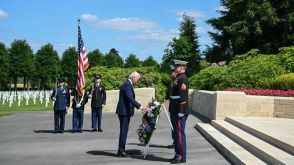 バイデン氏、パリ近郊の米兵墓地を訪問　同盟関係の重要性を強調