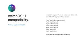アップル、Apple Watch向け最新OS「watchOS 11」はApple Watch 6以降に対応へ