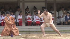 今治の大山祇神社で御田植祭　伝統の一人角力を奉納【愛媛】