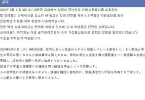 東京韓国学校で催涙スプレー噴射　生徒ら40人が目の痛みや体調悪化