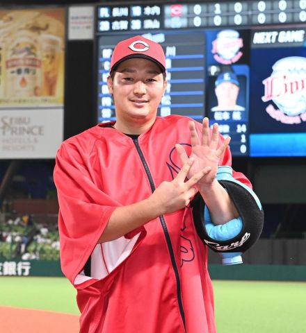 勝利投手の広島・床田が「西武ファンの皆さん、中村祐太をよろしくお願いします」　両軍ファン感激「あかん、泣いてまうやろ」