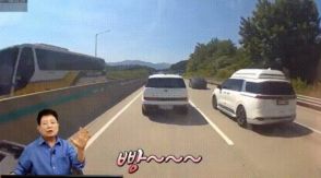 韓国の高速道路、フラフラしながら走るSUV…自動運転でドライバーは熟睡していた