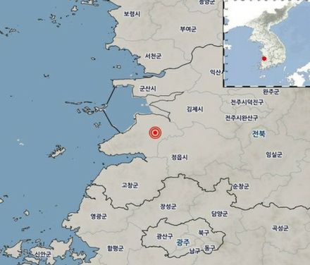 ［速報］韓国南西部・扶安でM4．8の地震