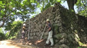 能登半島地震で崩壊 越前大野城の石垣月内に修復完了 遊歩道の通行規制は来月解除へ