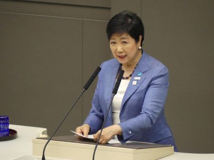 小池百合子知事「公約は近いうちにお伝えする」都知事選３選出馬表明受け取材に応じる