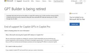 「Copilot GPT Builder」が廃止、提供開始からわずか3カ月……