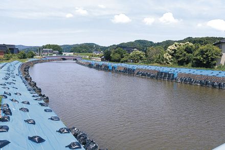 出水期の二次被害防げ　被災２河川、一部で復旧　県氷見土木事務所