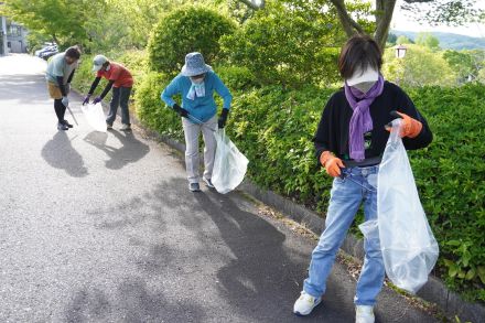 地域への感謝　美作市商工会青年部が清掃活動　「“絆”感謝運動」の一環／岡山・美作市