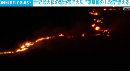 ブラジル 世界最大級の湿地帯で火災 東京都の約1.5倍が焼失