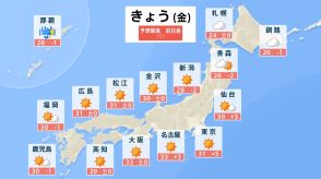 梅雨前線が北上へ　15日（土）～16日（日）は九州や四国などで雨　土曜は日本海側で“猛暑”か　東京・大阪・名古屋など主要エリアの16日間天気予報